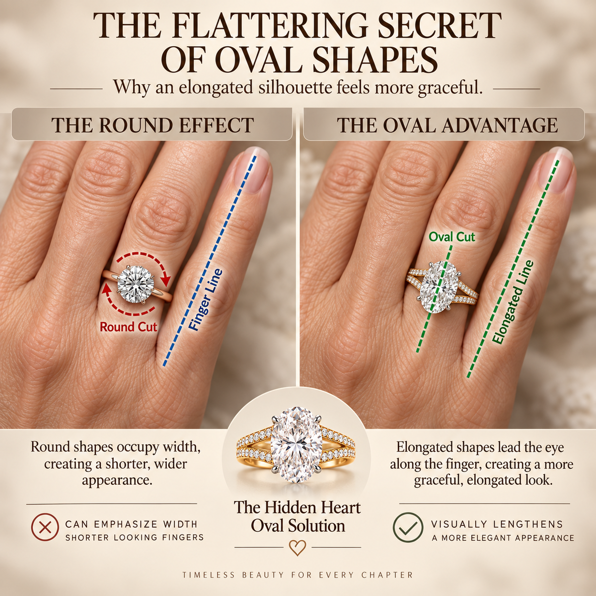 💍🔥 Last Day 90% OFF – Hidden Heart Oval Ring 💖 Two-Tone 14K Solid Gold