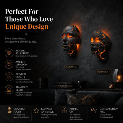 🔥 Cracked Soul Wall Lamp – The Ultimate Gothic & Modern Home Accent