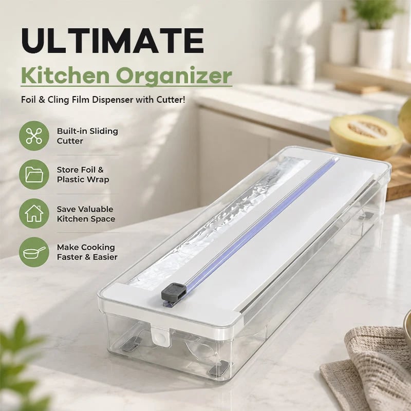 ✨Kitchen Aluminum Foil Paper Plastic Wrap Storage Cutting Box
