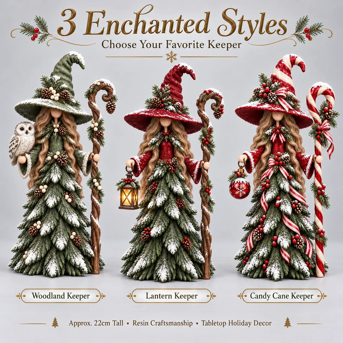 🧙Whimsical Christmas Witch Resin Figurine Collection🎅✨