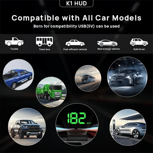 🚗Car Head-Up Display with GPS