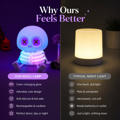 💀Last Day 50% OFF🔥Charming Silicone Skeleton Color Changing Bedside Night Light🔥