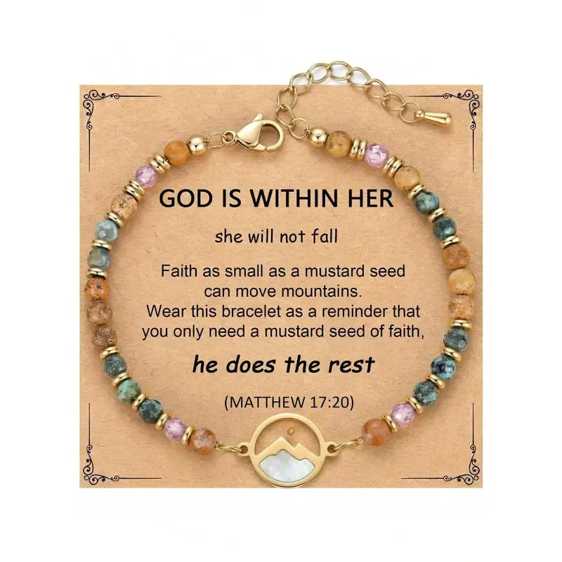 ✝️ Mustard Seed Faith Bracelet – Matthew 17:20 Inspirational Christian Bracelet