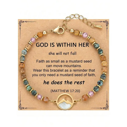 ✝️ Mustard Seed Faith Bracelet – Matthew 17:20 Inspirational Christian Bracelet