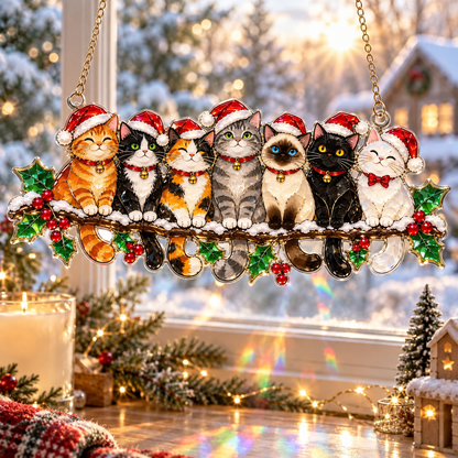 ✨ Whimsical Christmas Window Suncatchers – 11 Whimsical Stained-Glass Window Designs🎄
