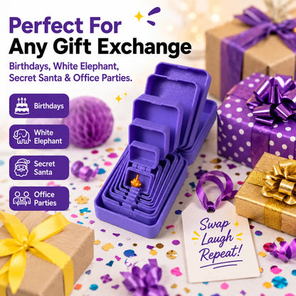 ⏳ Last Day 49% OFF – 😂 Never-Ending Prank Gift Box | Endless Nested Surprise Boxes with Hilarious Final Reveal for White Elephant, Parties & Funny Gifts 🎁
