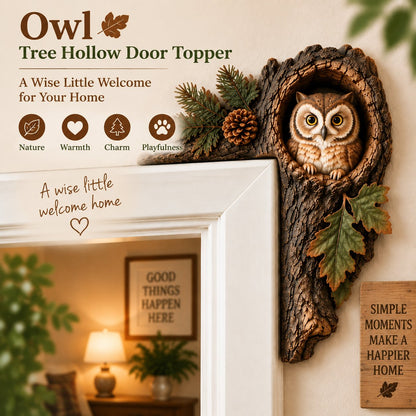 🐿️🌿Chipmunk Tree Hollow Door Topper | Woodland Animal Doorway Decor For Cozy Nature Homes