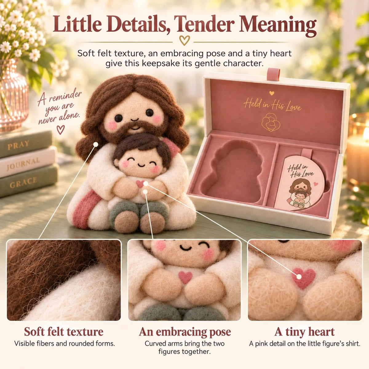 Faith & Meaning | 6 Heartfelt Felt Keepsake Designs with Message Cards ✝️
