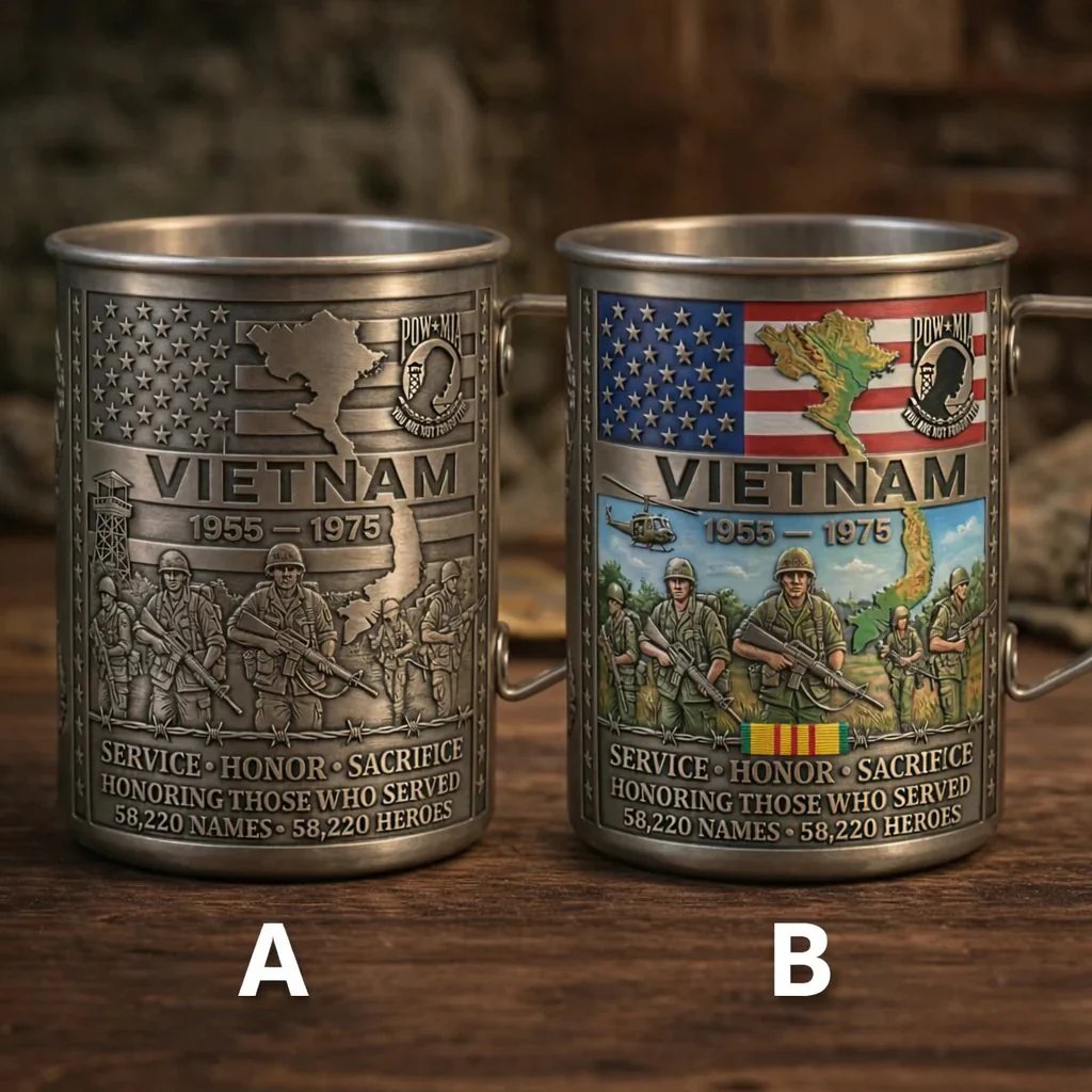 🔥LAST DAY 49% OFF 🎖️2026 Vietnam Veteran Honor Coffee Mug – 1955-1975 Service Tribute