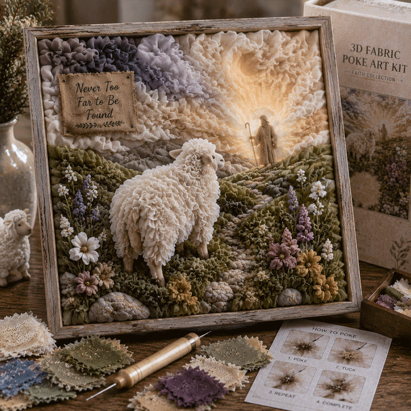 Beginner-friendly One Lost Lamb poke art kit