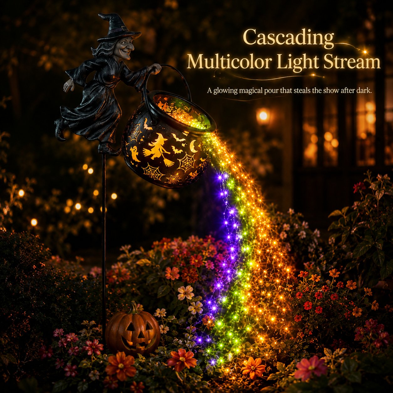 🔥HOT SALE 42% OFF✨🧙‍♀️Halloween Witch Cauldron Garden Light