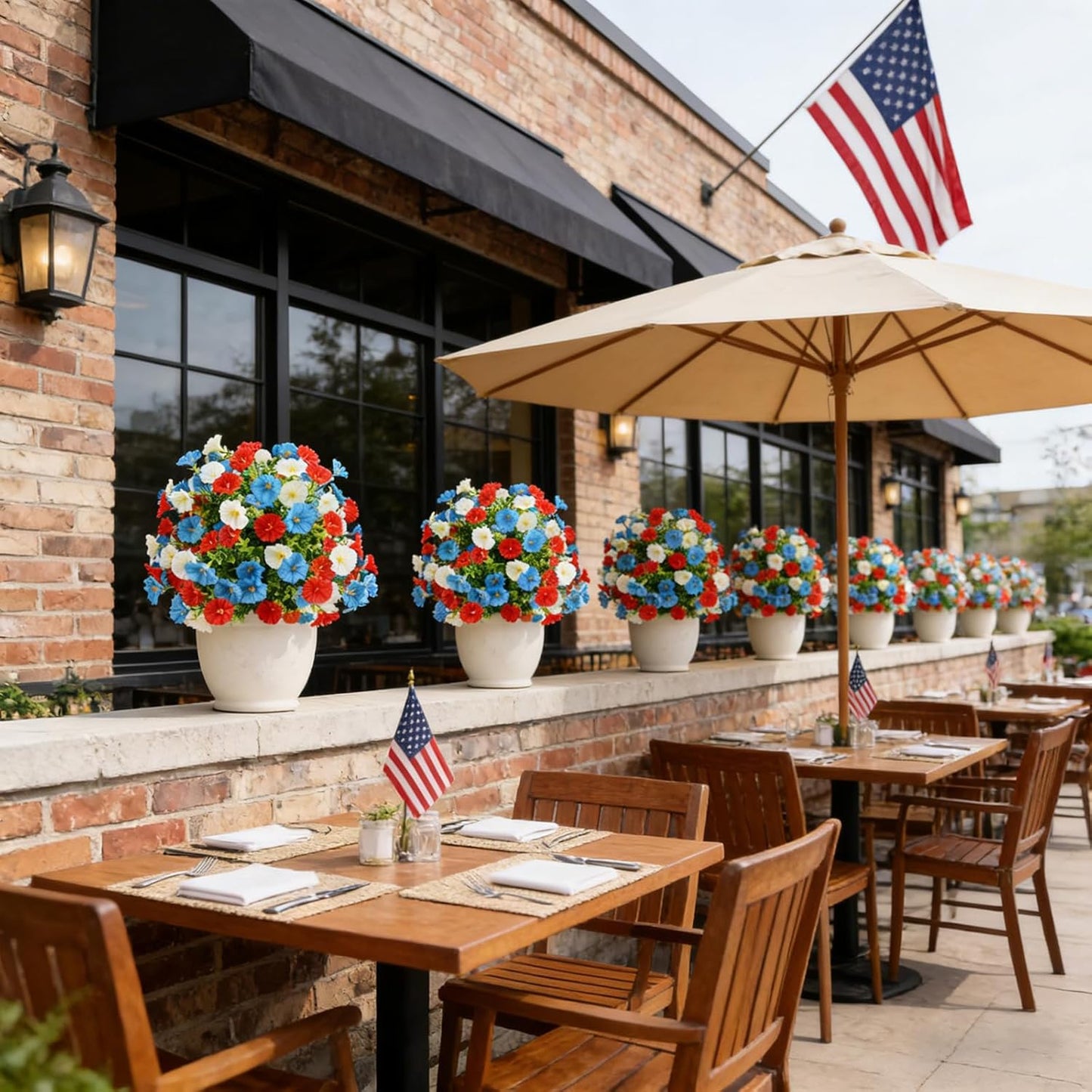 🔥4th of July Hot Sale 49% Off 🔥 🇺🇸 Patriotic Artificial Flower Tree with Ground Spike