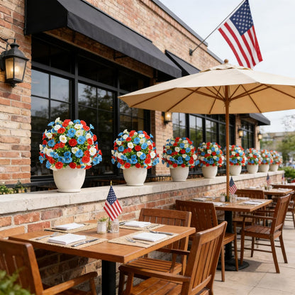 🔥4th of July Hot Sale 49% Off 🔥 🇺🇸 Patriotic Artificial Flower Tree with Ground Spike