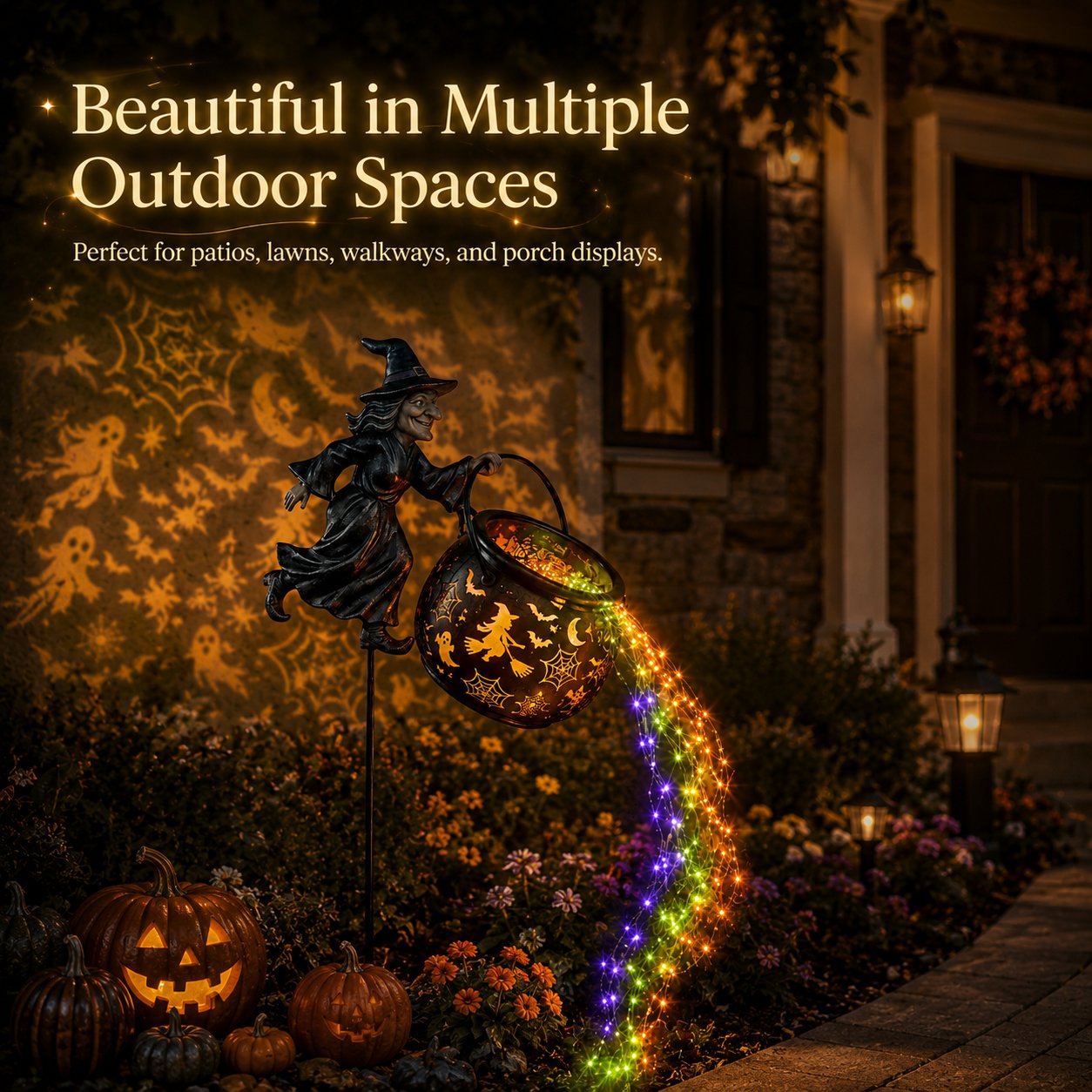 🔥HOT SALE 42% OFF✨🧙‍♀️Halloween Witch Cauldron Garden Light