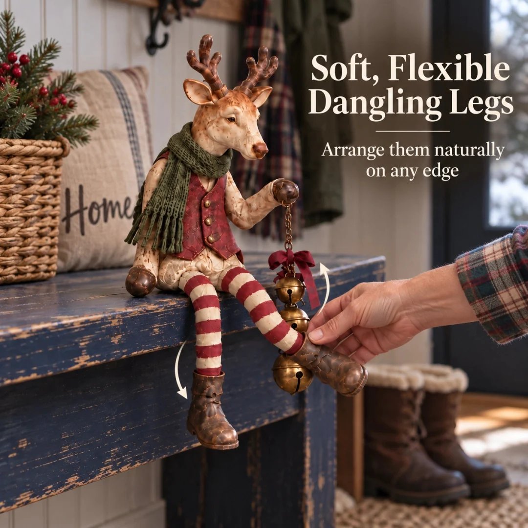 🤎Vintage Old Reindeer Shelf Sitter