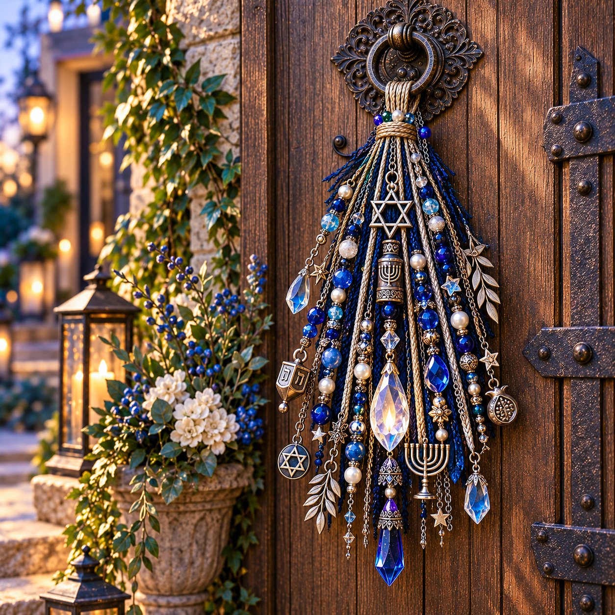 🕎 Festival of Lights Door Blessing – Hanukkah Keepsake for Home & Family