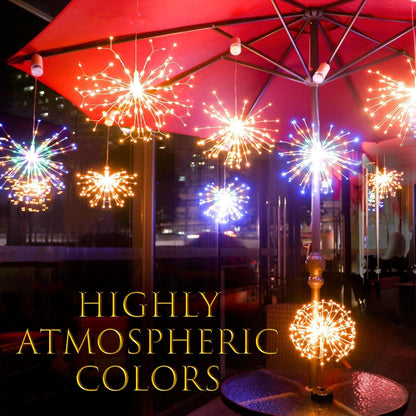 🎆 4-Pack Solar Fireworks Lights — 480 LEDs