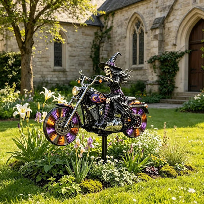 🎃 Halloween Motorcycle Garden Windmill 🏍️Upgrade to High-Speed Halloween Spooktacular 💨
