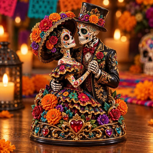 💀Day of the Dead Catrina Figurines – 3 Colorful Character Styles