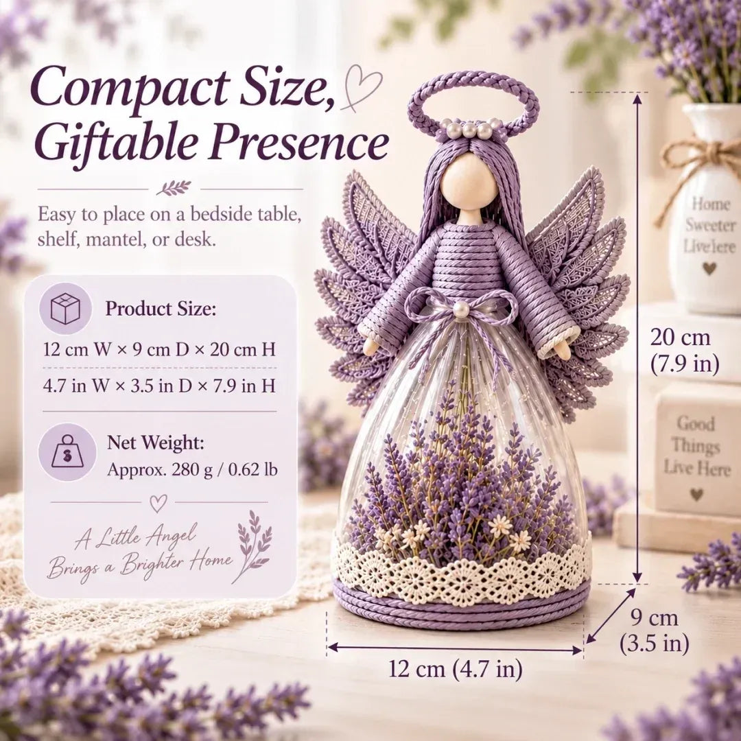 ⏳ Last Day 49% OFF – 👼 Blooming Guardian Angel Light | Floral LED Angel in Lavender, Rose & Sage ✨
