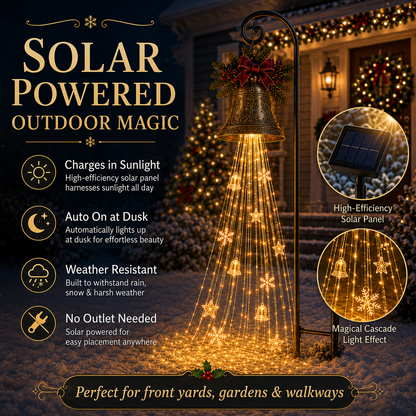 🔥Hot Sale 40% OFF🎄 Christmas Bell Cascade Solar Yard Light✨