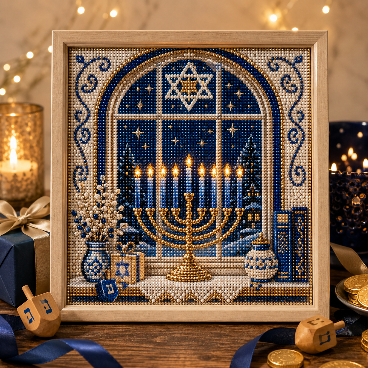 🎁DIY Hanukkah Pearl Art Kit ✨