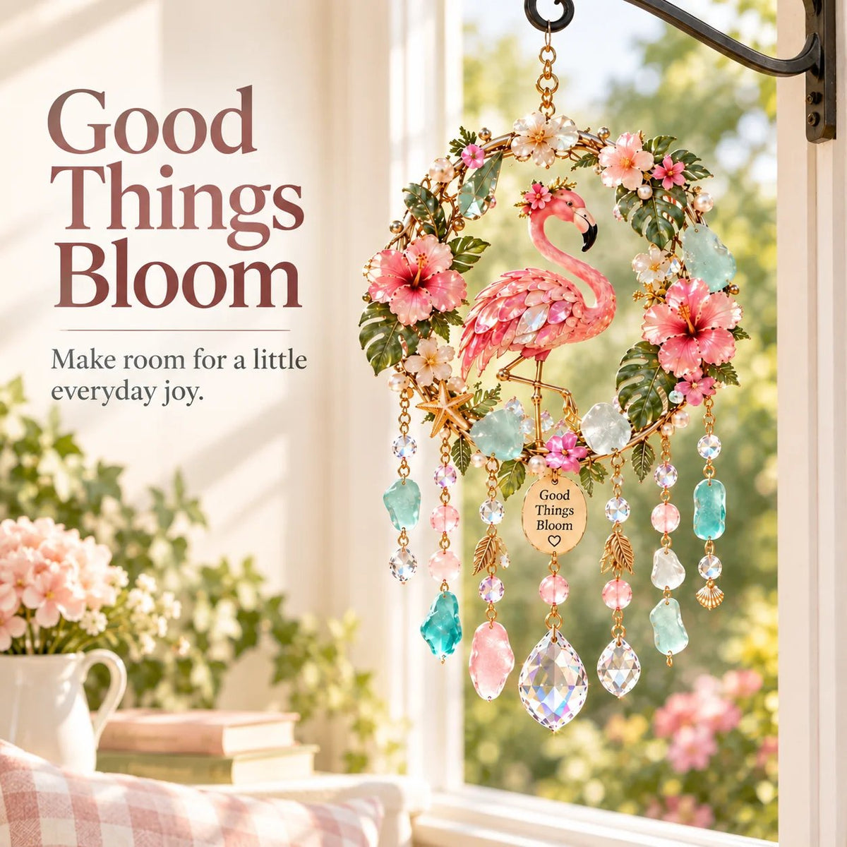 ✨ Sparkling Animal Wind Chime Suncatcher – Colorful Acrylic Crystal Garden Hanging Decor