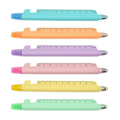 ✍️5-in-1 Multifunction Ruler Stylus Pen – 0.5mm Writing & Marker Tool