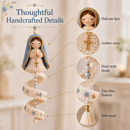 🔥LAST DAY 50% OFF - ✨ DIY Crochet Blessed Mother Spiral Hanging Ornament Kit – Handcraft a Heavenly Keepsake 🙏🧶