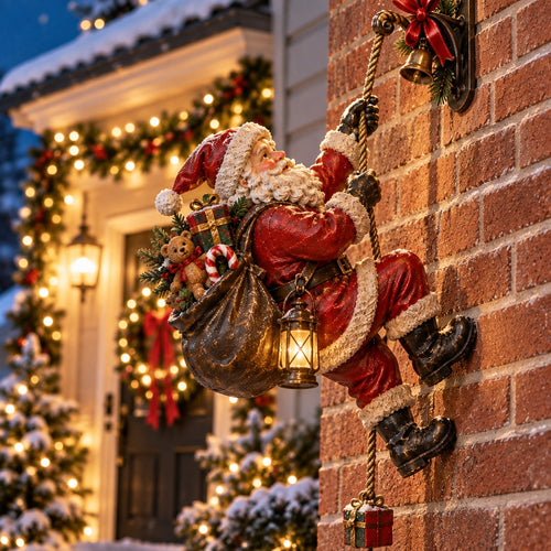 Santa's Secret Climb-Lighted Christmas Wall Decoration🎁✨