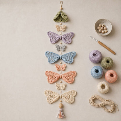 🔥LAST DAY 50% OFF - 🦋Butterfly Garden Cascade DIY Crochet Kit