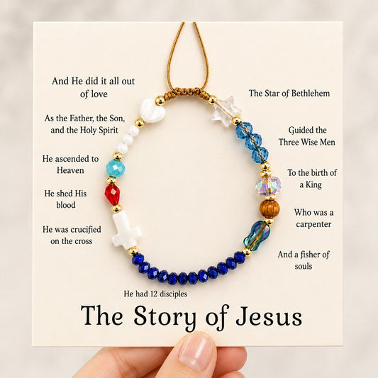✝️Handmade Story of Jesus Bracelet❤️Wear the Story. Carry the Faith.