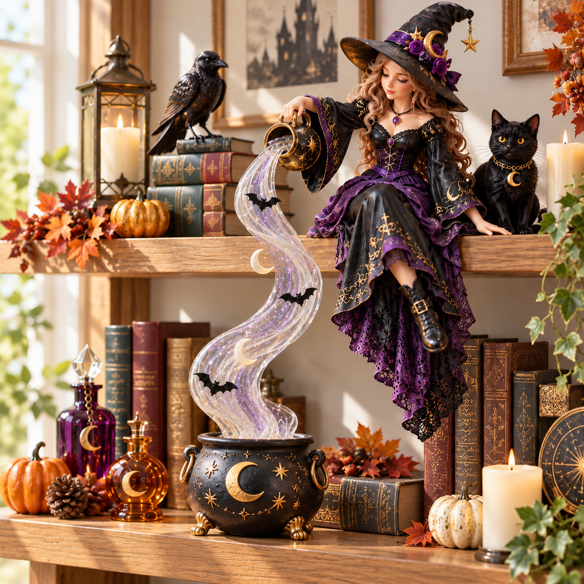 🧙 49% OFF | Witch Cascade Shelf Light – A Magical Glow for Halloween Night ✨