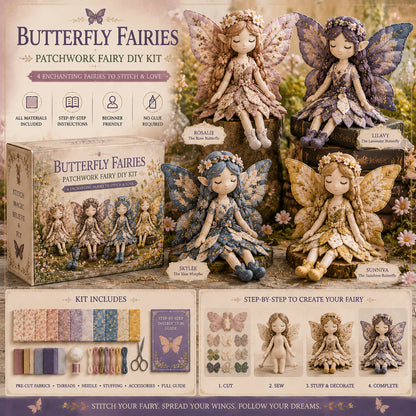 🧚Fairy Patchwork DIY Kit – Create 4 Handmade Fairy Keepsakes