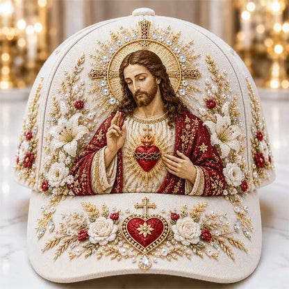 🔥 Last Day 49% OFF - ❤️ Sacred Faith Embroidered Baseball Cap | 3D Raised Christian Design, Unisex Comfortable Adjustable Hat for Church, Outdoor Walks & Daily Wear ✝️✨