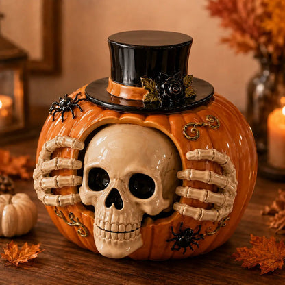 🎃Trick-or-Treat 🍬 Skull Pumpkin Candy Jar🔥🔥🔥