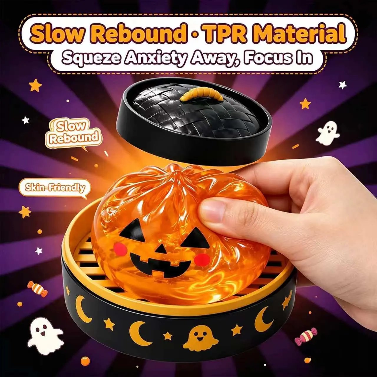 🔥LAST DAY 30% OFF - 🎃Cute Halloween Scary Ghost Maruko Squeeze Toy Set