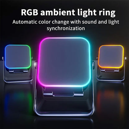🔥50% OFF🔥 5-in-1 Wireless Speaker – Stereo Sound, RGB Light & Phone Stand