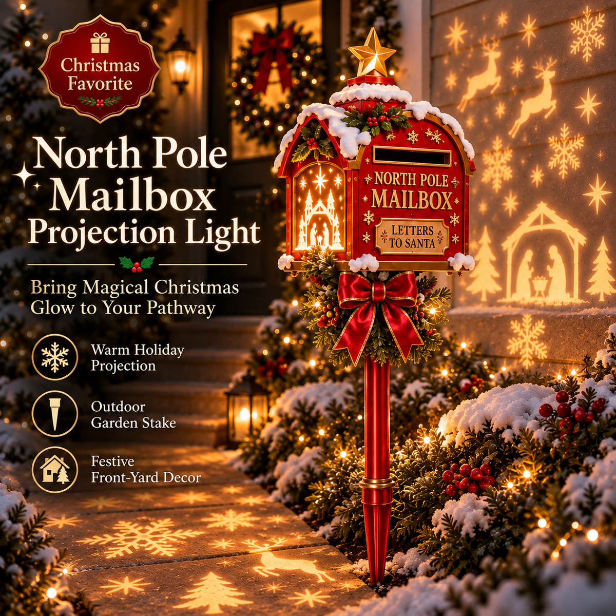 🔥 Last Day 50% OFF – 🎅Santa’s Magical North Pole Mailbox