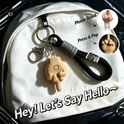 🎁LAST DAY 49% OFF🖕 - Retractable Middle Finger Prank Pendant