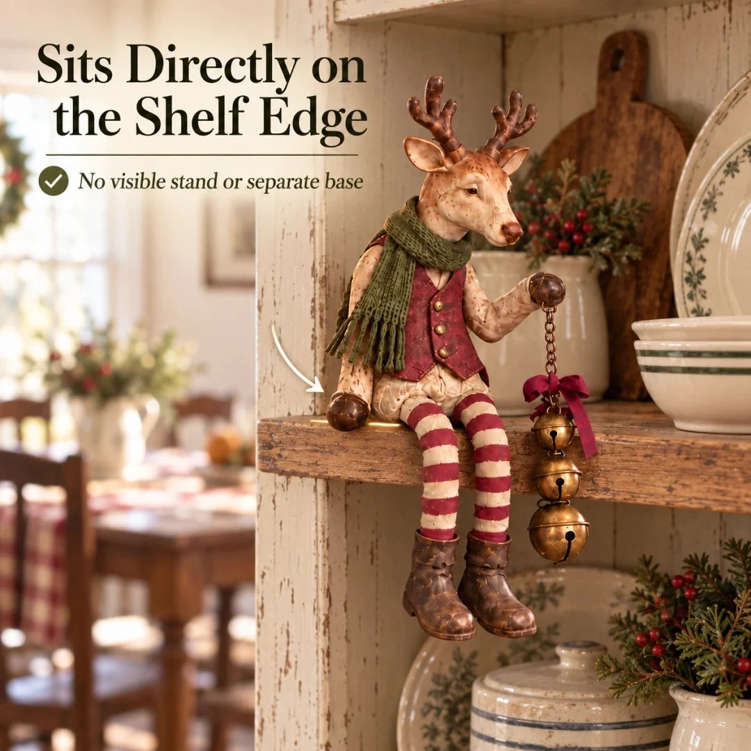 🤎Vintage Old Reindeer Shelf Sitter