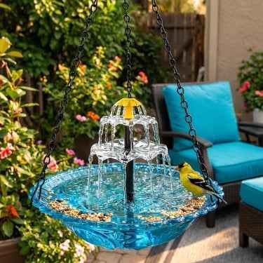 ✨2026 Frühlings-Sonderangebot 50% Rabatt-🐦Solar-Kaskaden-Hänge-Vogelbad-Brunnen