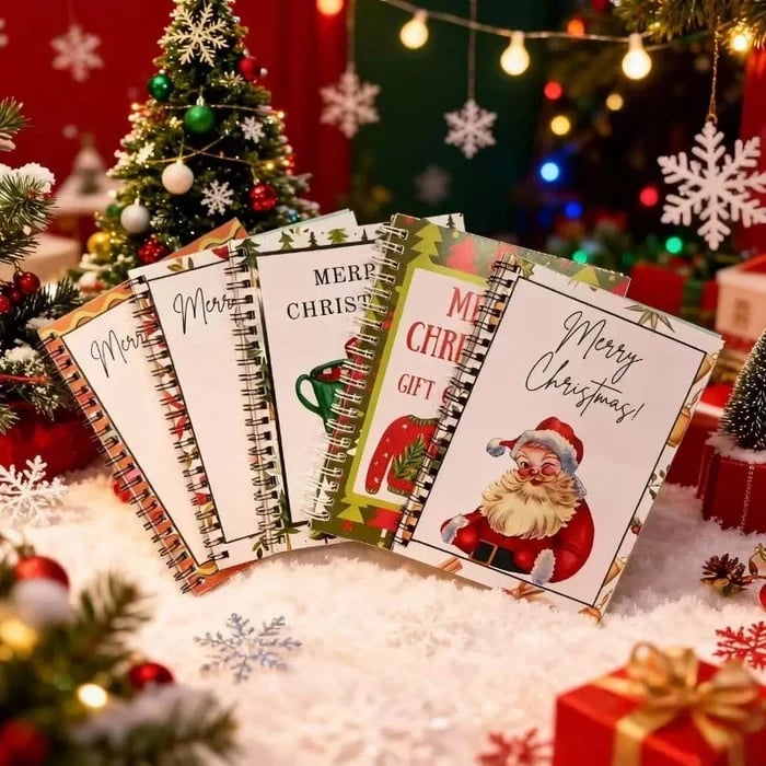 🔥𝗕𝗨𝗬 𝟮 𝗙𝗥𝗘𝗘 𝗦𝗛𝗜𝗣𝗣𝗜𝗡𝗚🎄Turn Gift Cards Into A Christmas Surprise - Spiral-Bound Christmas Gift Card Book🎁