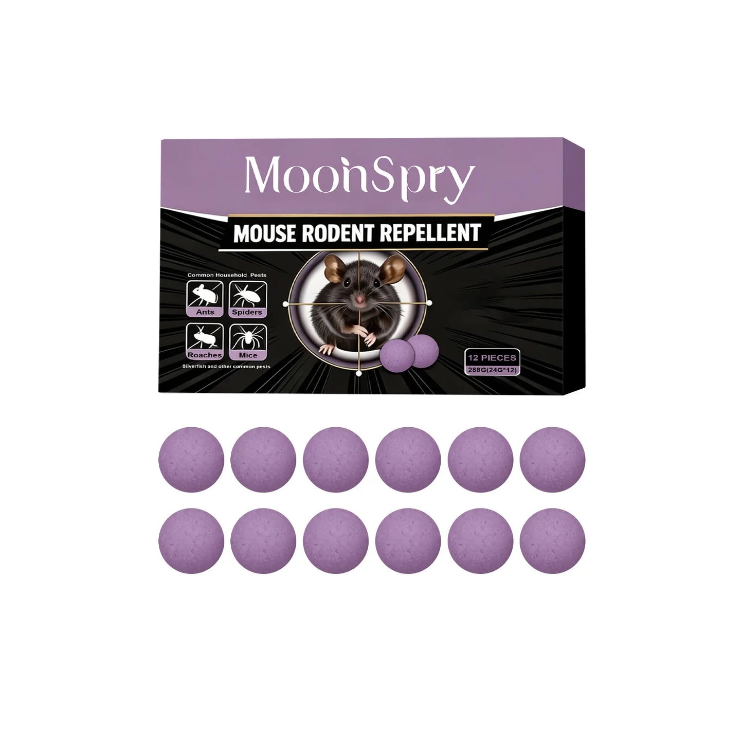 🐭12-Pack Rodent Repellent Balls for Home Kitchen Effective Pest Control Solution