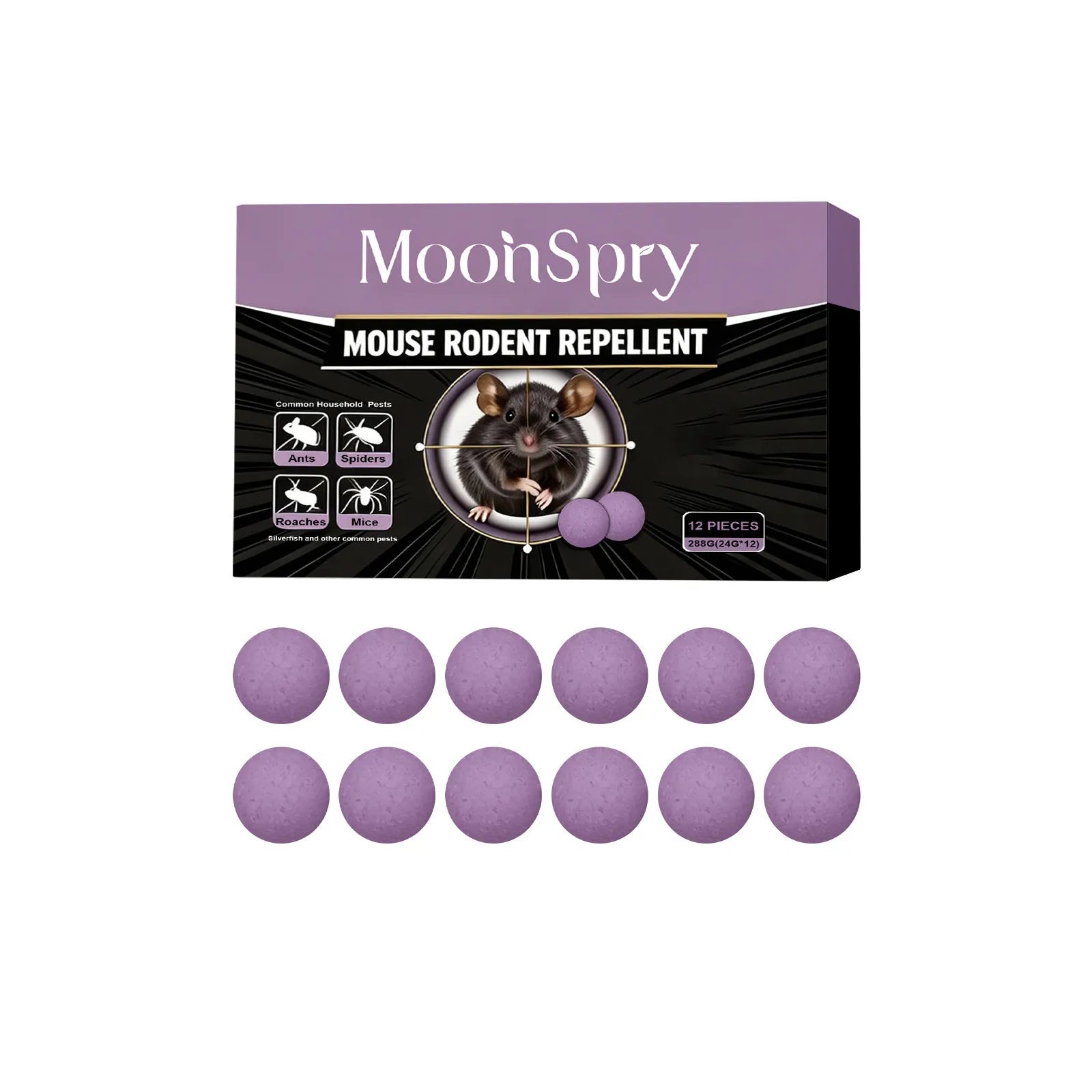 🐭12-Pack Rodent Repellent Balls for Home Kitchen Effective Pest Control Solution