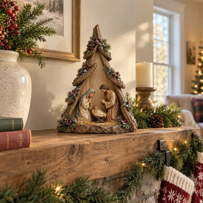 ⏰ LAST DAY 50% OFF - Old-World Lighted Nativity Trees