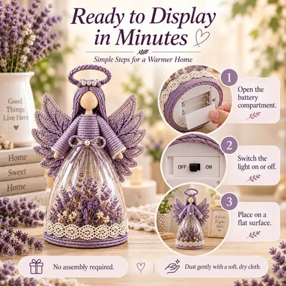 ⏳ Last Day 49% OFF – 👼 Blooming Guardian Angel Light | Floral LED Angel in Lavender, Rose & Sage ✨