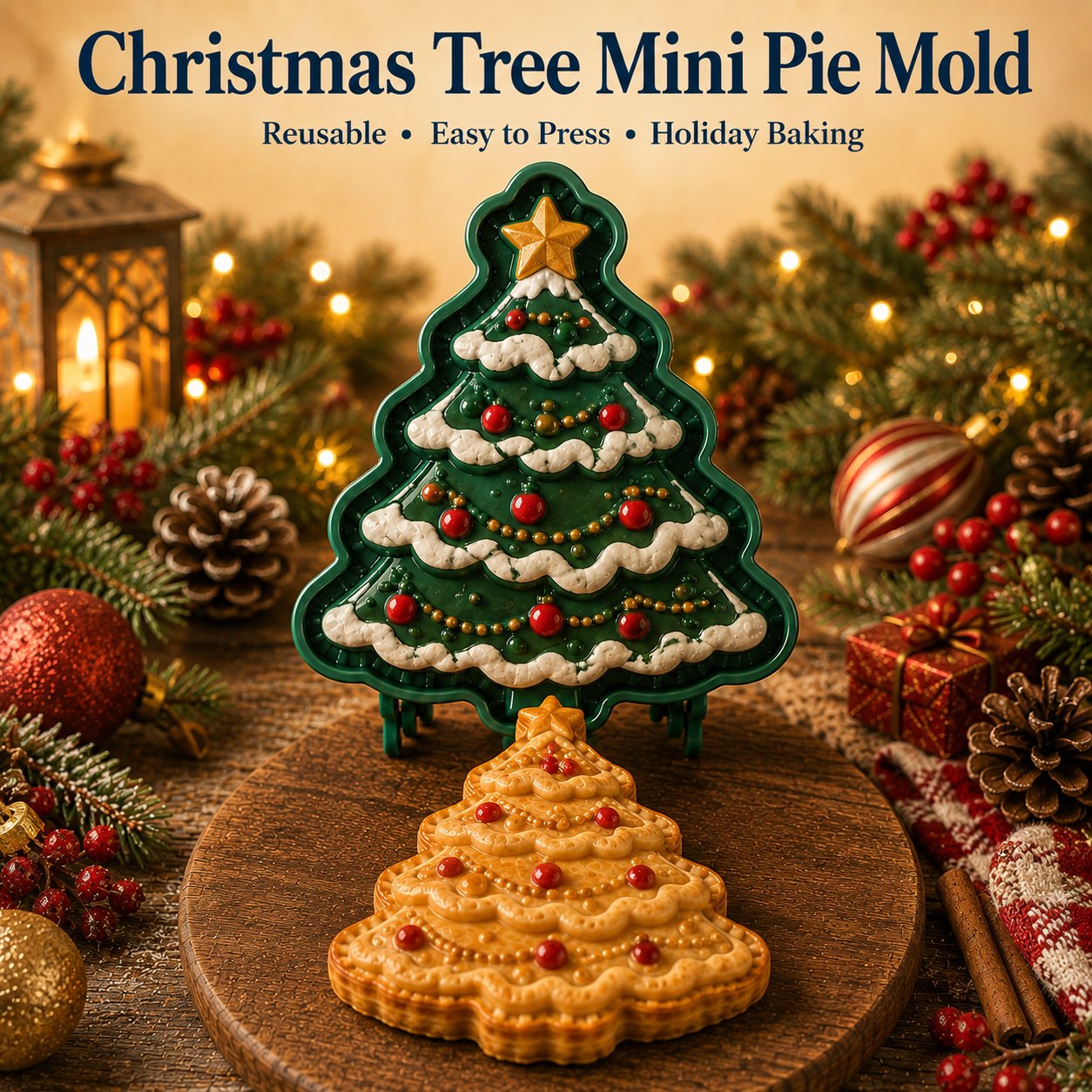 🎄 9-Design Christmas Mini Pie Mold Collection🥧✨