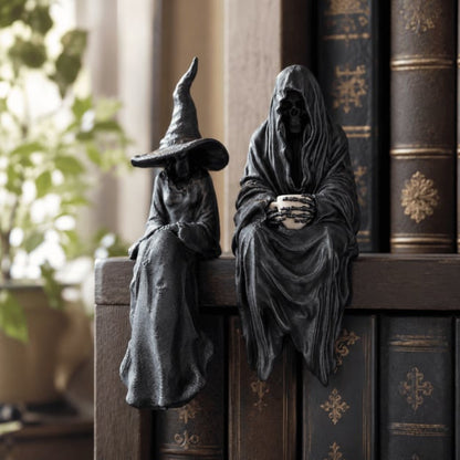 🔥Last Day 50% OFF 🧙‍♀️Mysterious Perched Bookshelf Figurine