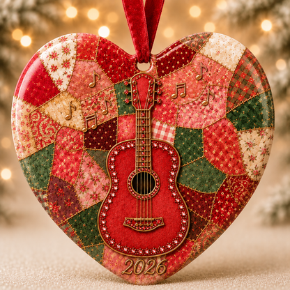 🎁Last Day 60% OFF - Guitar Memorial Heart Ornament🎵